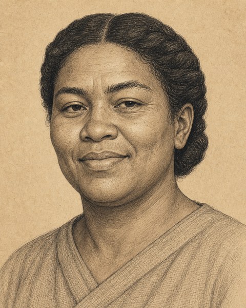 Hand-sketched portrait of Nahara of Noah's household